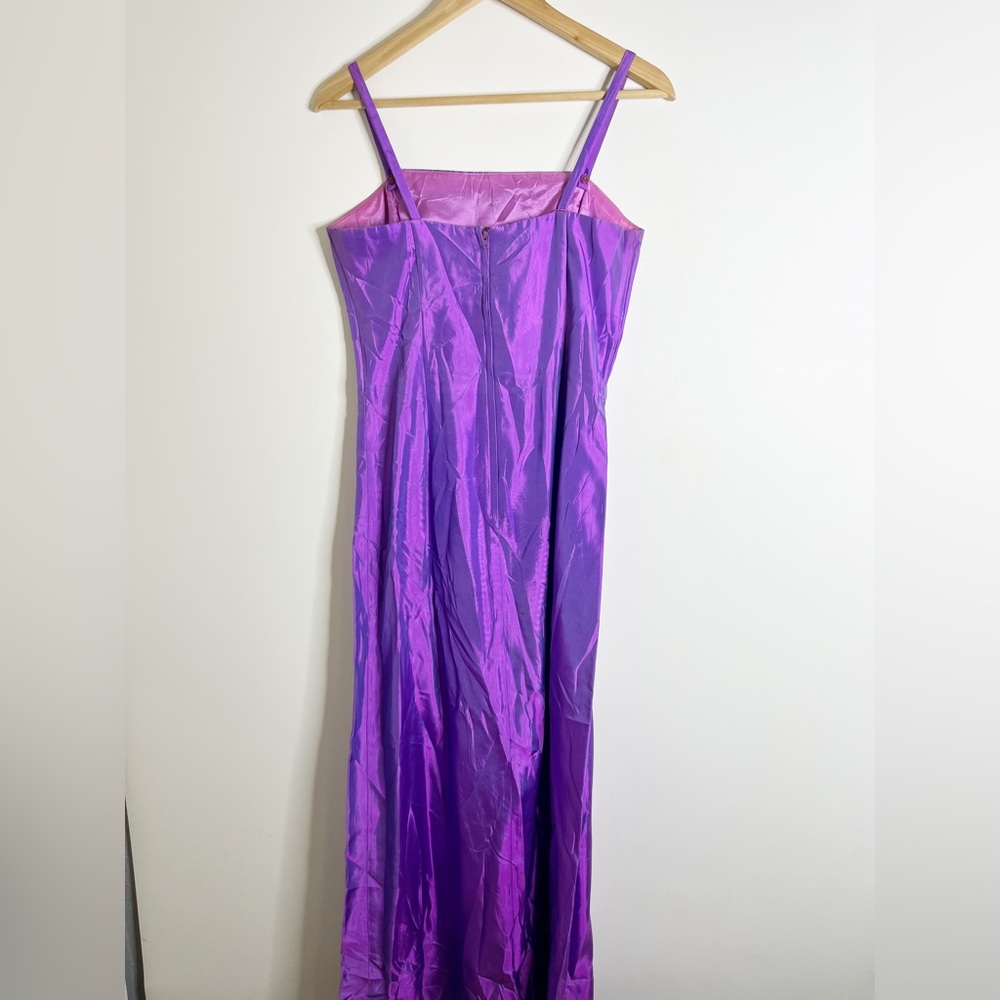 Jessica McClintock for Gunne Sax Purple iridescent rhinestone millennial Dress - Picture 7 of 13
